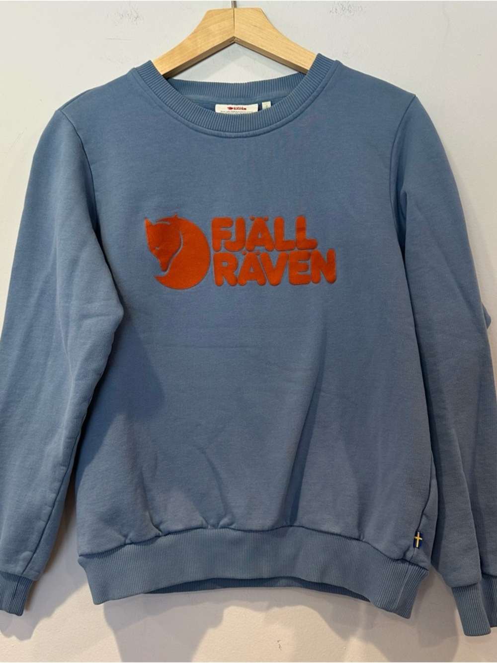Fjallraven Women's Blue Logo Crewneck Sweater - Picture 3 of 6
